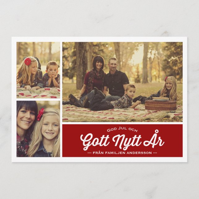 Deus Jul och Gott Nytt År hälsning (Frente)
