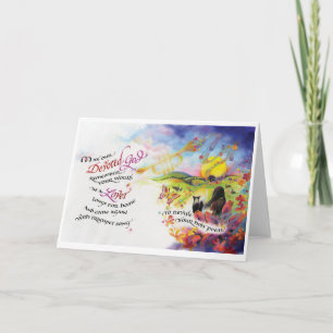 Deus/Lover Devotado, Cartão de Saudação Dobrado 5"