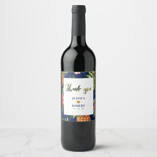 Deus & Marinha   Etiqueta de Vinho Personalizada p