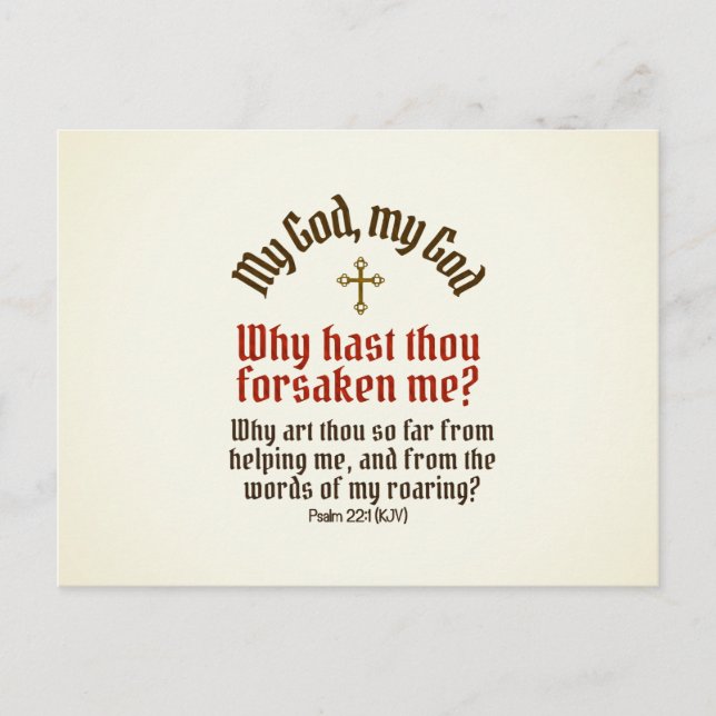 Deus Me Abandonou - Cartão Postal / RSVP / Convite (Frente)