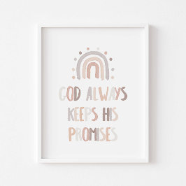 Deus neutro em água mantém suas promessas poster