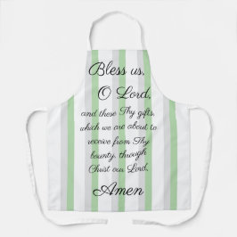 Deus nos abençoe Cinzas Verdes Apron