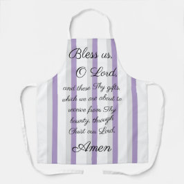 Deus nos abençoe, Senhor Lavanda Cinza Apron