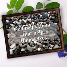 Deus os ajuda a ajudar a poster motivadora