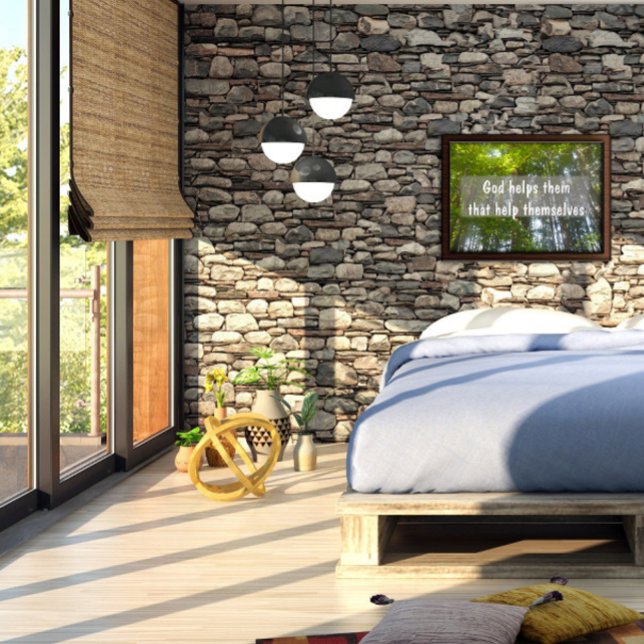 Deus os ajuda a ajudar o poster Inspiracional (Criador carregado)