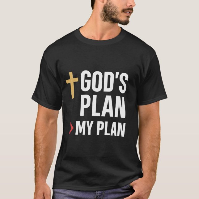 Deus planeja minha camiseta do plano (Frente)