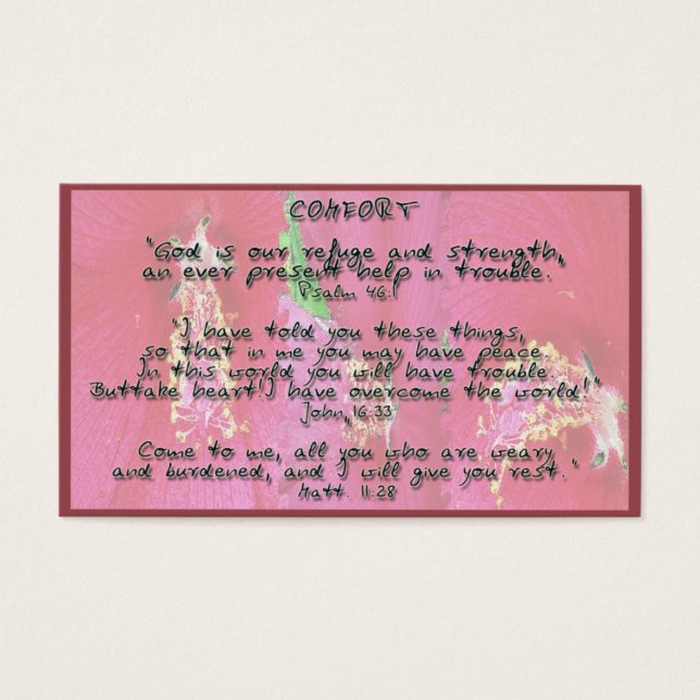 Deus promete o conforto (Frente)