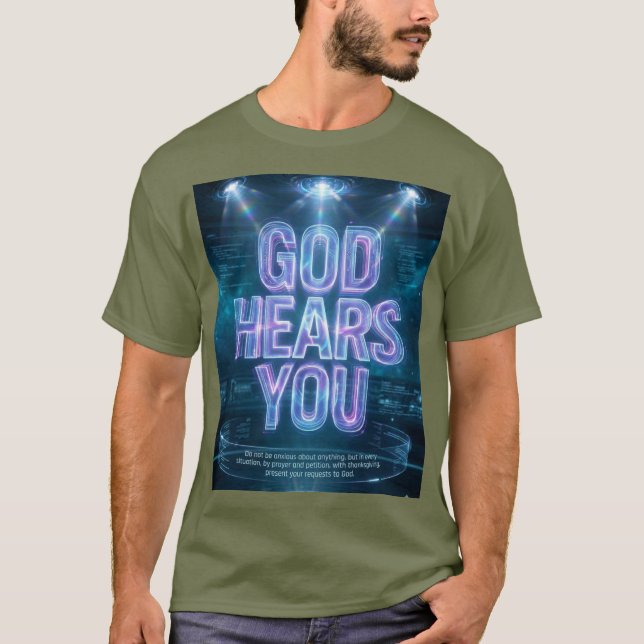 Deus Te Ouve – Camiseta Neon Glow (Frente)