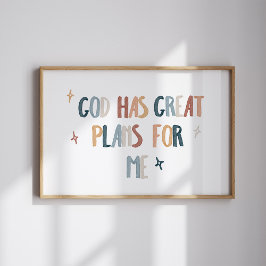 Deus tem planos excelentes para mim impressão