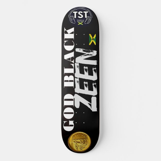 DEUS ZEEN PRETO 8, 1/2", skateboard Deck (Frente)