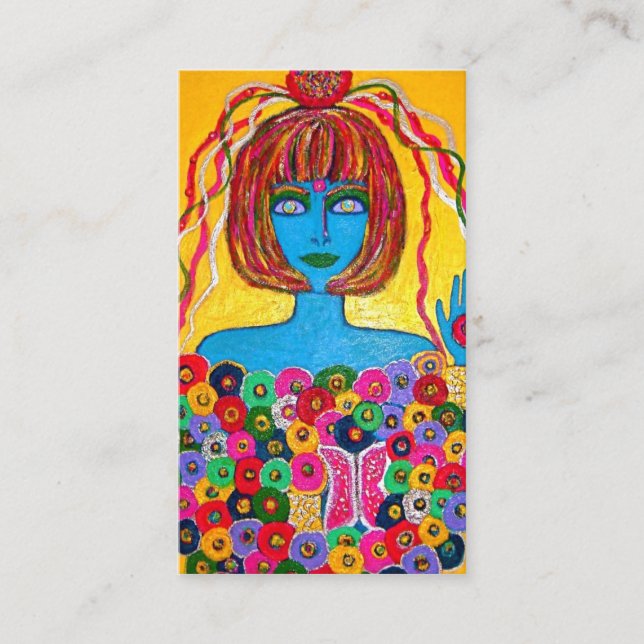 Deusa Bride Placecard Cartão de visita (Frente)