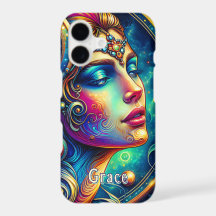 Deusa Cabeça Colorida à Volta de Joias Marcha -