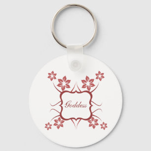 Deusa Chaveiro Floral, Vermelho Brick