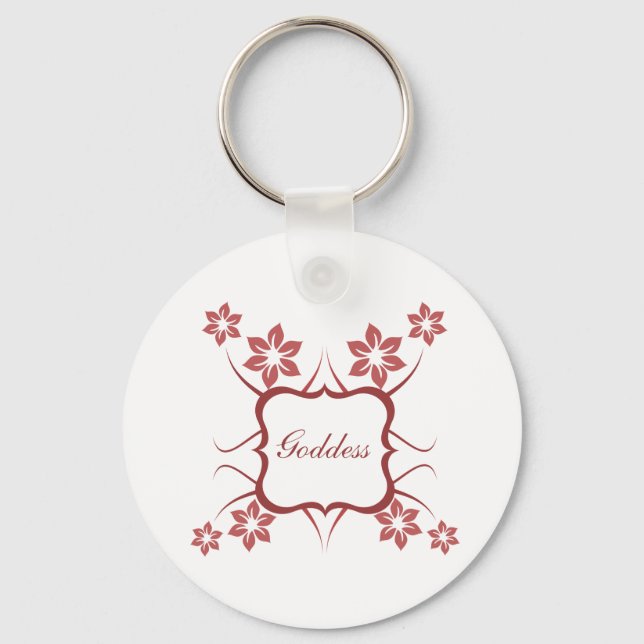 Deusa Chaveiro Floral, Vermelho Brick (Frente)