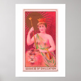 Deusa da Civilização, Cybele, Poster Impressão
