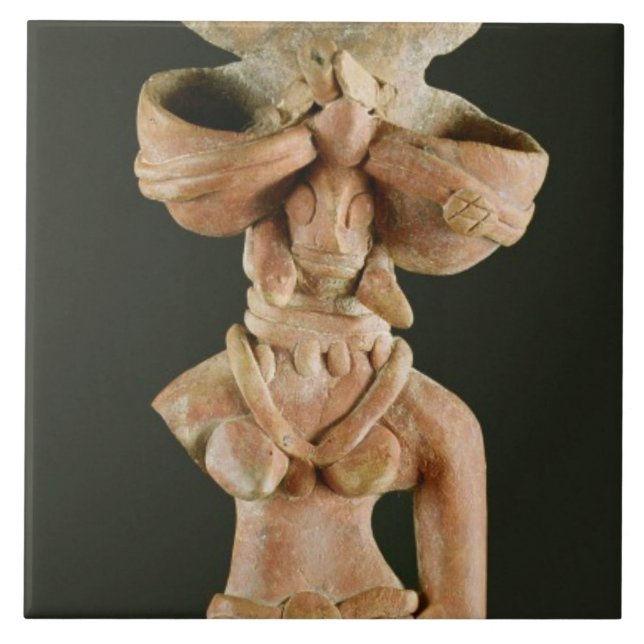 Deusa da mãe do Terracotta, Mohenjodaro, 2300-1750 (Frente)