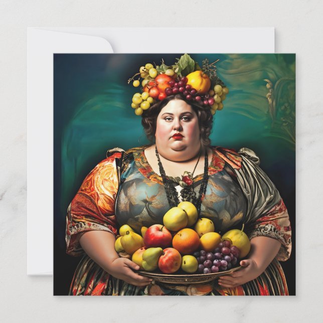 "Deusa da Sobreindulgência" Retrato Colorido (Frente)