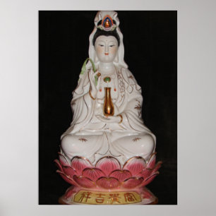 Deusa de Quan Yin do poster da meditação de Budd
