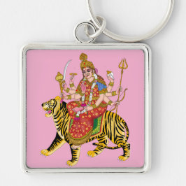 Deusa Durga Square Chaveiro