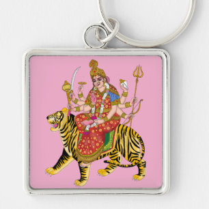 Deusa Durga Square Chaveiro