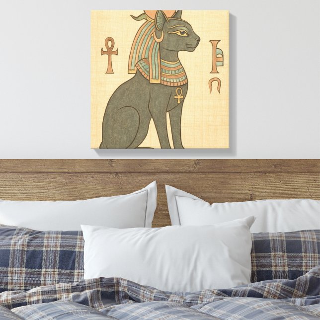 Deusa Egípcia Basteta da Arte Canvas (Insitu(Quarto))
