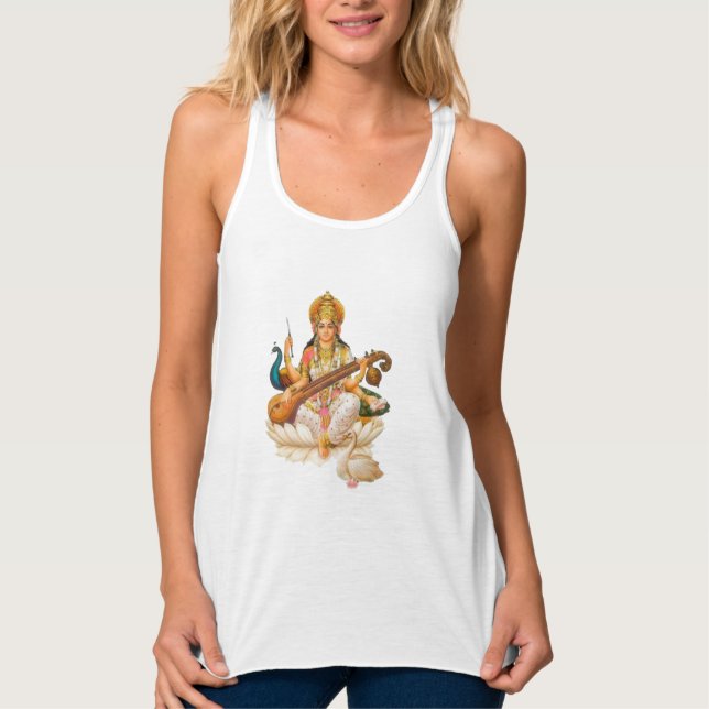 Deusa Hindu Saraswati, camiseta design Tank Top (Frente)