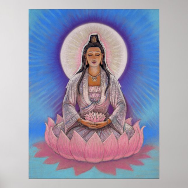 Deusa Kuan Yin Art Poster (Frente)