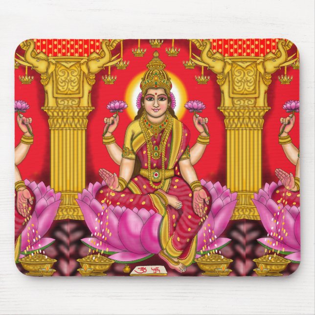 Deusa Lakshmi Mouse Pad (Frente)