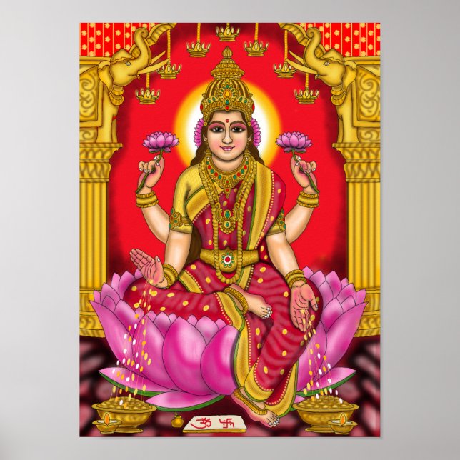 Deusa Lakshmi Poster (Frente)