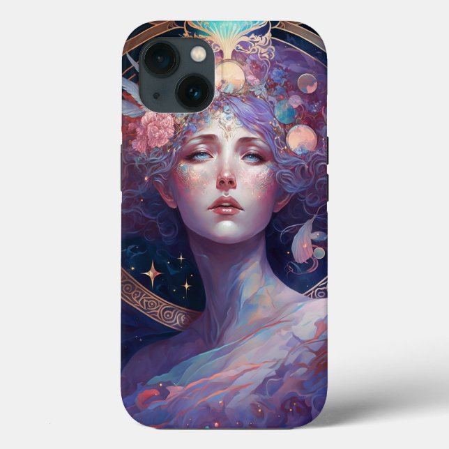 Deusa Noturna Rainha Fantasia Art Case-Mate iPhone (Verso)
