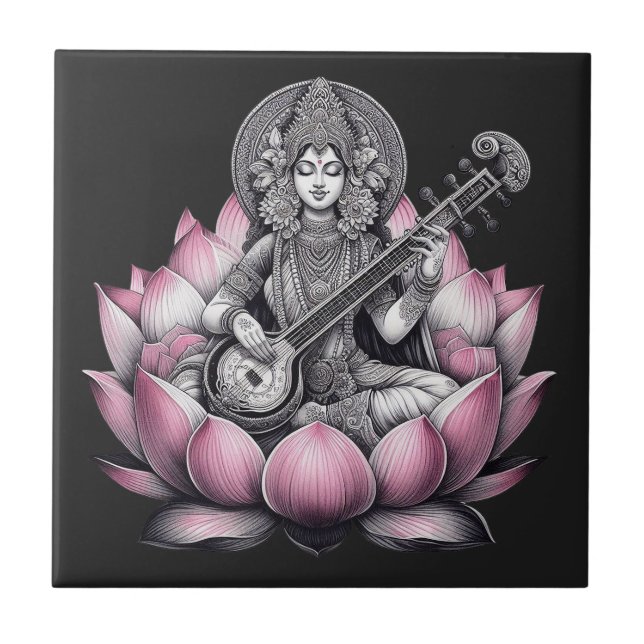 Deusa Saraswati no Lotus (Frente)