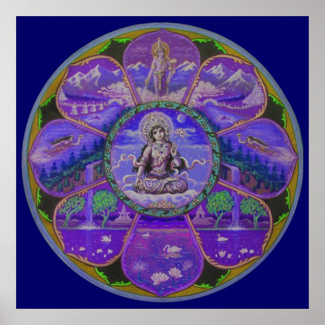 Deusa Tara Mandala Poster (Frente)