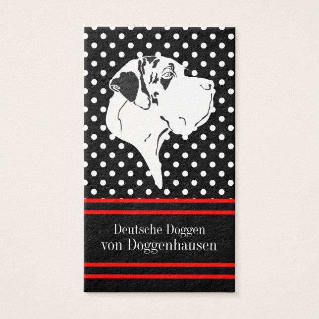Deutsche Doggen Visitenkarten (Frente)