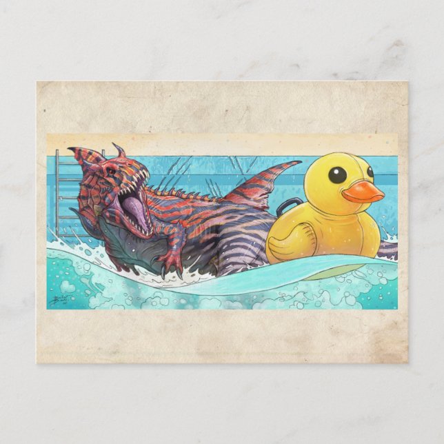 Deviant 27 na Piscina - Cartão Postal (Frente)