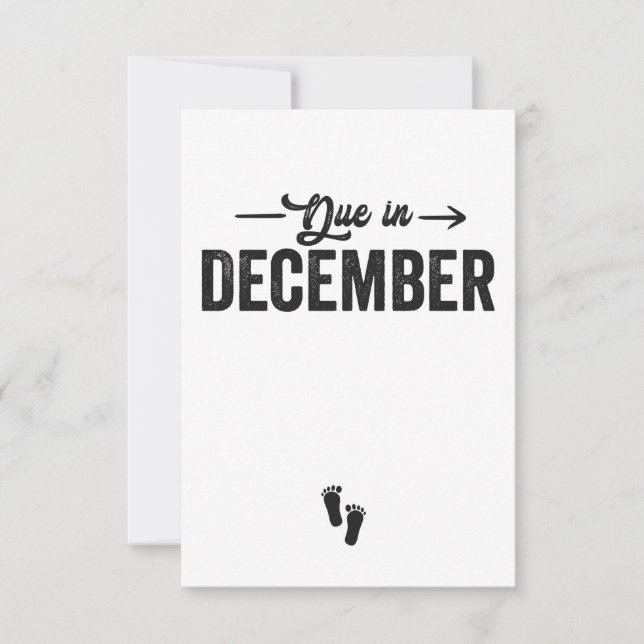 Devida em dezembro Anúncio de bebê Presente de gra (Frente)