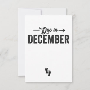 Devida em dezembro Anúncio de bebê Presente de gra