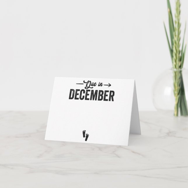 Devida em dezembro Anúncio de bebê Presente de gra (Frente)