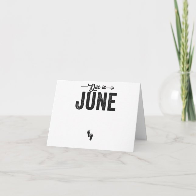 Devida em junho Anúncio de bebê Presente de Gravid (Frente)