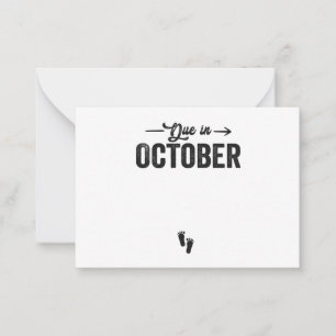 Devida em outubro Anúncio de bebê Presente de grav