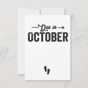 Devida em outubro Anúncio de bebê Presente de grav