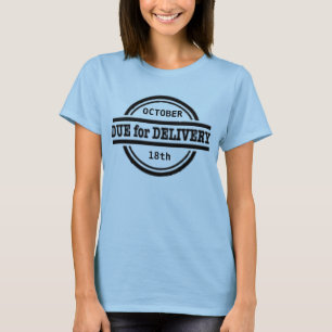 Devido para a camisa da gravidez da entrega