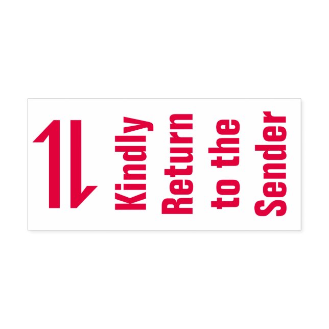"Devolva gentilmente ao Remetente" Carimbo de Borr (Design)