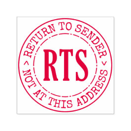 Devolver ao Remetente Carimbo de Borracha RTS Gran