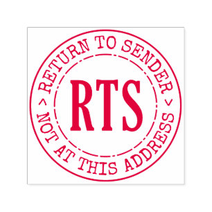 Devolver ao Remetente Carimbo de Borracha RTS Gran