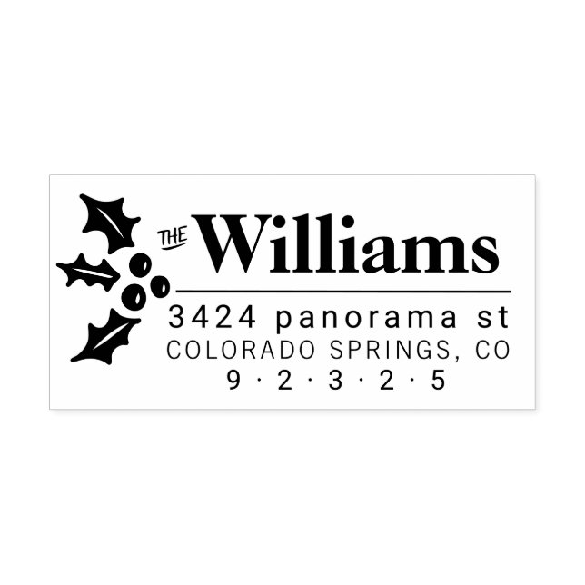 Devolver carimbo de endereço com verde de Natal (Impressão)