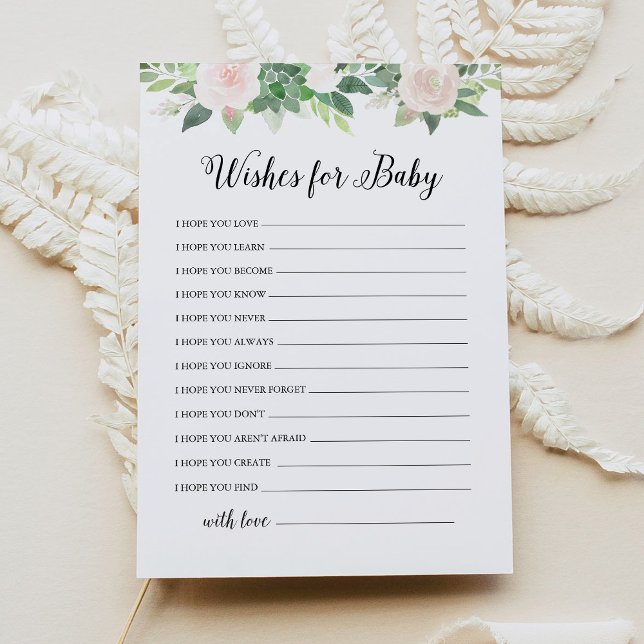 DEVON Greenery Deseja Um Cartão De Chá de fraldas (Criador carregado)