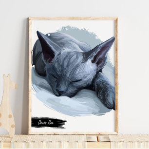 Devon Rex Cat Impressão   Impressão de Parede de G