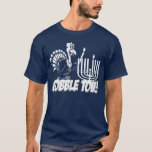 Devore a camisa do Monochrome de Tov<br><div class="desc">Comemore Thanksgivukkah 2013 com este clássico devoram o t-shirt de Tov! Caracterizando um peru engraçado dos desenhos animados que vestem um yamaka, e uma colar da estrela de David e iluminando o menorah na acção de graças. Uma Hanukkah-Acção de graças não ocorrerá por outros 77.000 anos! Agarre assim esta grande...</div>