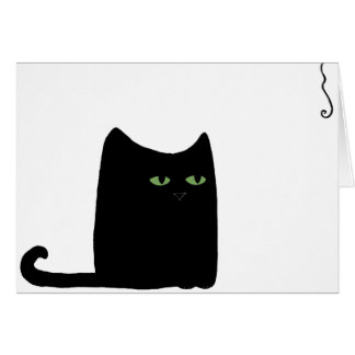 Dexter o cartão gordo do gato preto (customizável)