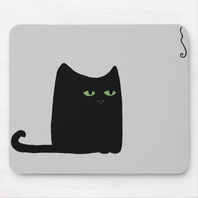 Dexter o gato preto gordo Mousepad (customizável) (Frente)